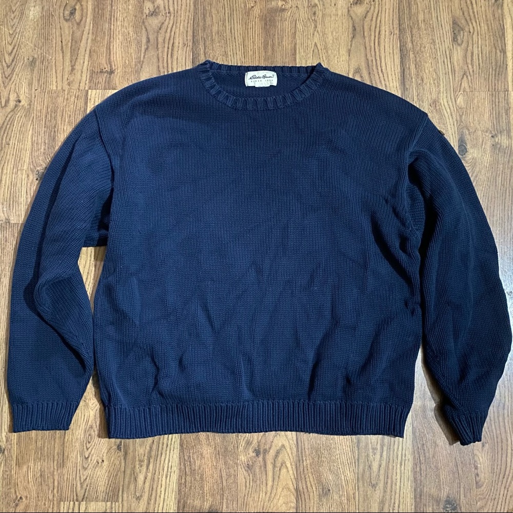 Eddie Bauer XL Navy Blue Knit Sweater